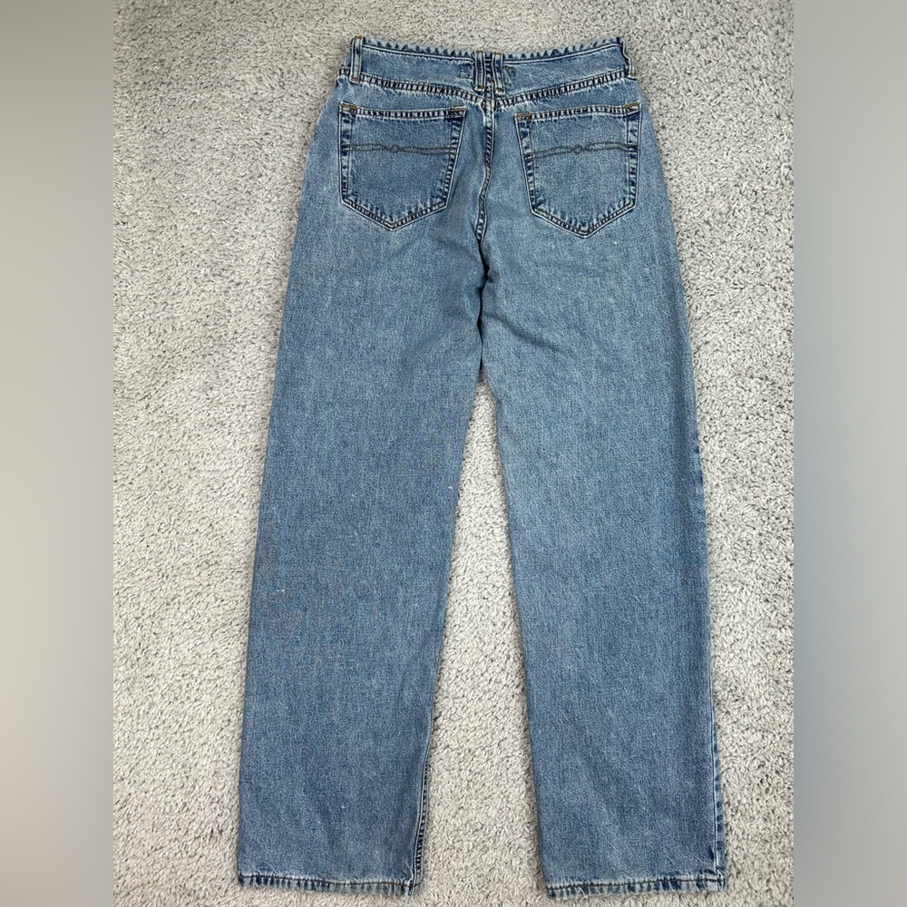 Whooz Blooz Jeans Womens 5 6 Y2K Vintage Denim Wide Leg Flare Button Fly Style - Picture 6 of 6